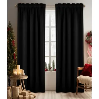 Závěs BytoTex Zatemňovací závěs na pásce Joana 140x250 cm, černý (cena za 1 kus)