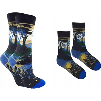 Dámské ponožky MARILYN Dámské Ponožky bavlna dlouhé SL F43 LES JEZERA STROMY vel. 36-40