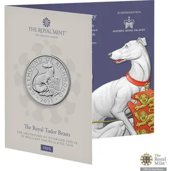 Pamětní mince Královská Tudorovská zvířata - Richmondský Greyhound UK 2025 brilliant