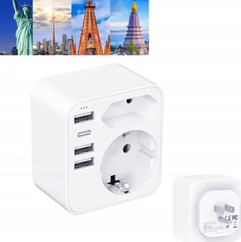 CESTOVNÍ ADAPTÉR UK DUBAJ 6V1 BRITSKÝ ADAPTÉR ZÁSTRČKA ZÁSUVKA