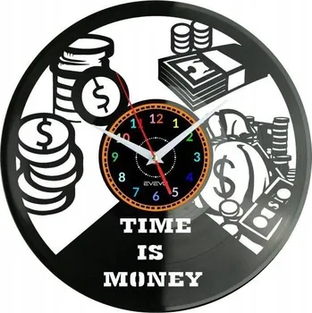 Hodiny Time Is Money Nástěnné Hodiny Vinylová Deska Moderní Dekorativní Jako Dárek