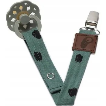 Hi Little One klip na dudlík z BIO bavlna Leopard Green Forest