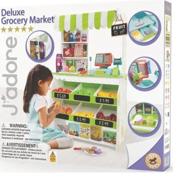 Dřevěná hračka Hrací set obchod - potraviny dřevěný