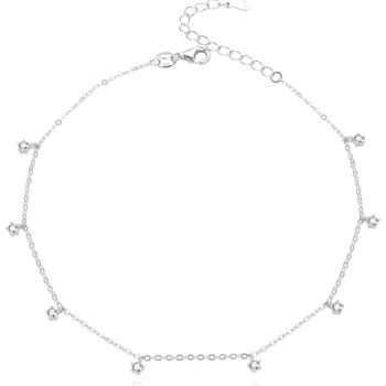 Náramek AGATO Stříbrný náramek na nohu se zirkony AGN33
