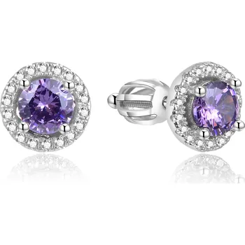 Náušnice AGATO Stříbrné třpytivé náušnice se zirkony AGUP1457S