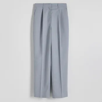 Dámské kalhoty Reserved - Oblekové kalhoty s příměsí vlny - světle šedá - 8815Z-09X - 8815Z-09X-XS