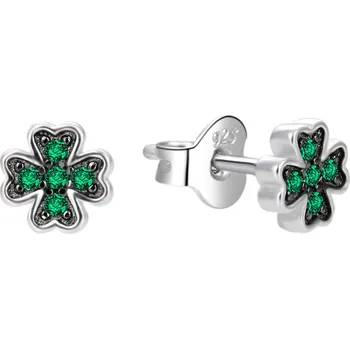 Náušnice AGATO Malé stříbrné náušnice ve tvaru čtyřlístku AGT-E209PGR