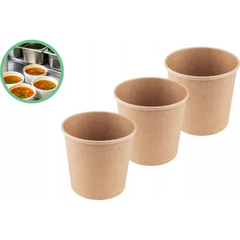 Jednorázové nádobí Papírové misky na polévku 350 ml, 25 ks