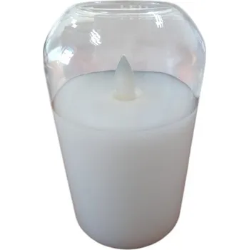 Svíčka DEKORATIVNÍ LED SVÍČKA S EFEKTEM PLAMENE, VKLAD NA BATERIE, 20 cm