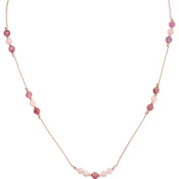 Náhrdelník AGATO Šňůrkový náhrdelník s angelitem a turmalínem HE48K3RG-LP