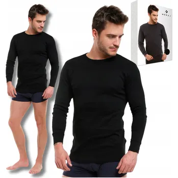 Pánské tričko Moraj tričko MPL1600-001 s kulatý výstřihem, dlouhý rukáv, černé, velikost L