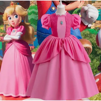 Karnevalový kostým Šaty princezna Peach Super Mario - bez doplnkov Velikost: 130