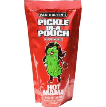 Bonbon Van Holten's Hot Mama - kyselá jumbo okurka v pálivém nálevu EXPIRACE 13.6.2025 (306g)