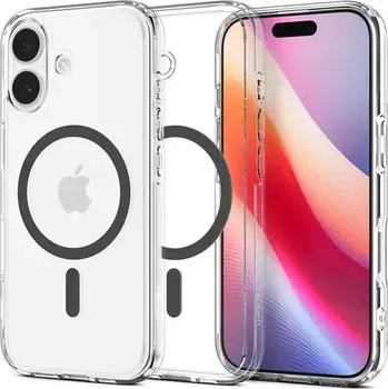 Spigen Ultra Hybrid MagSafe ochranný kryt pro Apple iPhone 17 clear graphite (ACS10381)