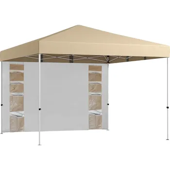 Zahradní stan Pavilon se zadní stěnou s kapsami 3×3×2,8 m, béžový