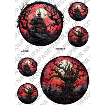 Umělecký papír Rýžový a soft papír na decoupage - Hallowen - KB2528 Materiál: Soft, Rozměr: A4