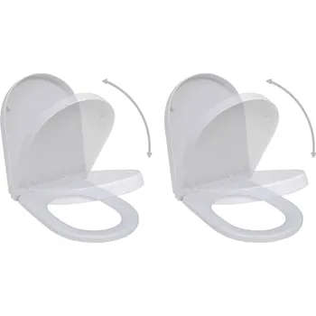 WC sedátko WC sedátka s funkcí pomalého sklápění 2 ks bílá plastová IM_275928