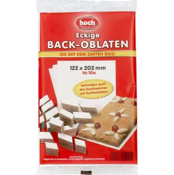 Jedlá dekorace na dort Čtvercové oplatky na pečení 10 ks 18692