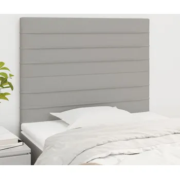 Čelo postele světle šedé 80x5x118/128 cm látkové IM_3116446