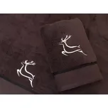 Osuška pro myslivce SLEEP WELL hnědá 70x140 Jelen