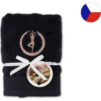 Osuška z mikrobavlny SLEEP WELL černá 70x140 Jóga Strom