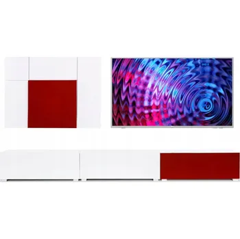 Obývací stěna Nábytek do obývacího pokoje Konsimo, bílý - borovice bílá