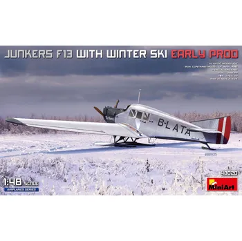 Plastikový model Miniart JUNKERS F13 WITH WINTER SKI. EARLY PROD 1:48