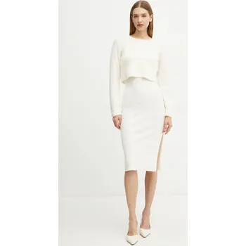 Dámské šaty Šaty a svetr Morgan RMONA béžová 01X, vel. XS