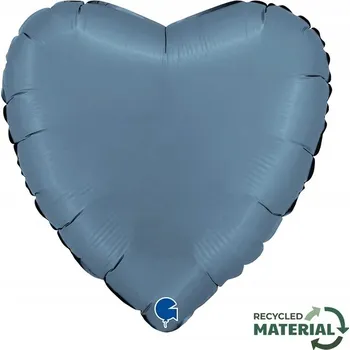 Balónek Fóliový balónek - Saténový, modrý, džínový, 46 cm, Grabo