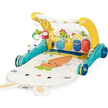 Chodítko pro seniory Pomůcka na chození pro děti a hrací koberec s klavírem 2 v 1