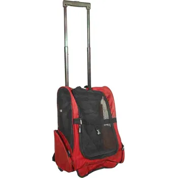 přepravka pro zvíře 2 v 1 přepravka na kolečkách pro mazlíčky, více barev - červená