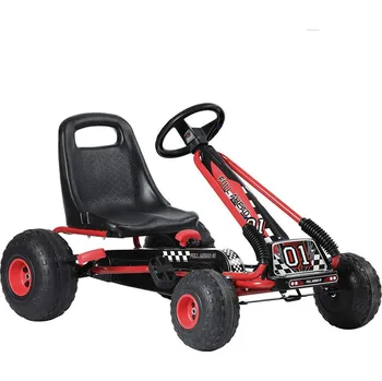 Dětské šlapadlo Pedálový dětský gokart, červené