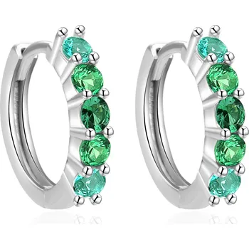 Náušnice AGATO Jemné kruhové náušnice se zirkony AGT-E131KGR