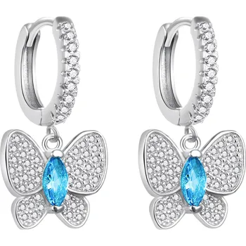 Náušnice AGATO Jemné dívčí náušnice s motýlky AGT-ED010KWBL