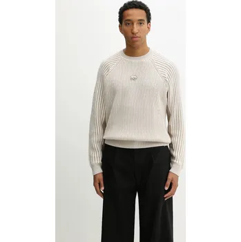 Dámský svetr Svetr s příměsí vlny Filling Pieces Knit Sweater Raglan, L, béžová, 80X