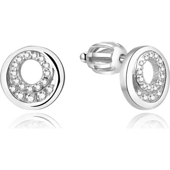 Náušnice AGATO Stříbrné náušnice se zirkony na šroubek AGUP1426S