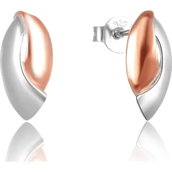 Náušnice AGATO Módní stříbrné bicolor náušnice AGUP2611