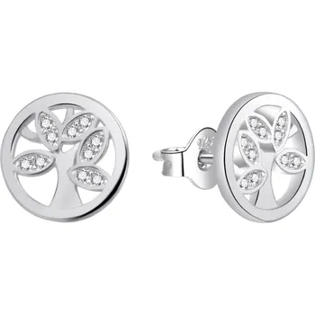 Náušnice AGATO Něžné stříbrné náušnice se stromem života AGT-E080PW