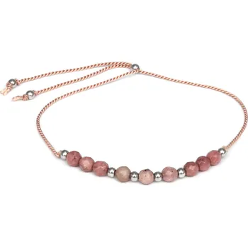 Náramek AGATO Šňůrkový náramek s rodonitem HE27R3S-LP