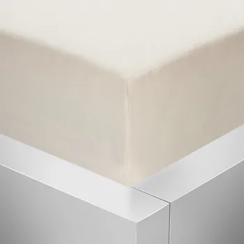 Prostěradlo Jersey napínací prostěradlo s lycrou Stanex - smetanové 140 x 200