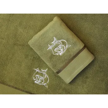 Osuška Osuška pro rybáře SLEEP WELL khaki 70x140 Štika