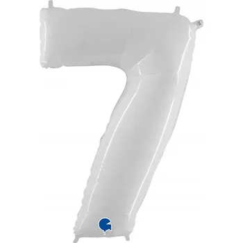 Balónek FÓLIOVÝ BALÓNEK ČÍSLICE 7 BÍLÝ - 100 CM - 9370