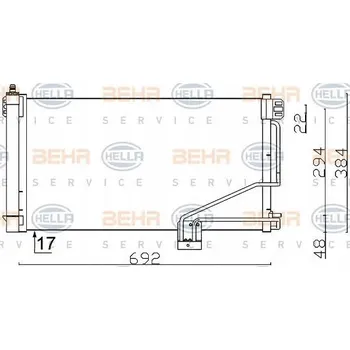 Výparník klimatizace KONDENZÁTOR KLIMATIZACE [BEHR HELLA]