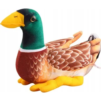 plyšák Plyšová Plyšák Kachna Hnědo-Zelená 28 cm