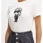 Dámské bílé triko Karl Lagerfeld, S (Tričko Lagerfeld doprava zdarma)