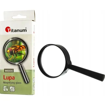 Lupa Lupa Titanum Lupa 6 cm zvětšení 5x, lupa na čtení knih 5x