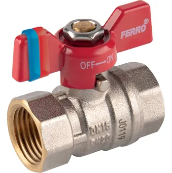 Ventil Kulový ventil 3/4" FF motýl, FERRO (KFCM2)
