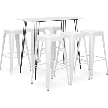 Jídelní set 7dílný barový set bílý IM_3057416