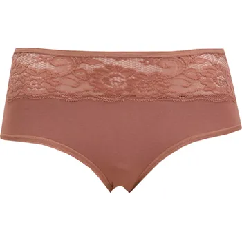 Souprava dámského spodního prádla Dámské kalhotky Andrie s krajkou PS1023 cacao velikost XXL-50/52