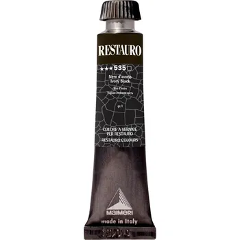 Speciální výtvarná barva Maimeri Varnish Restauro Restaurační barva Ivory Black 535 20 ml 1 ks